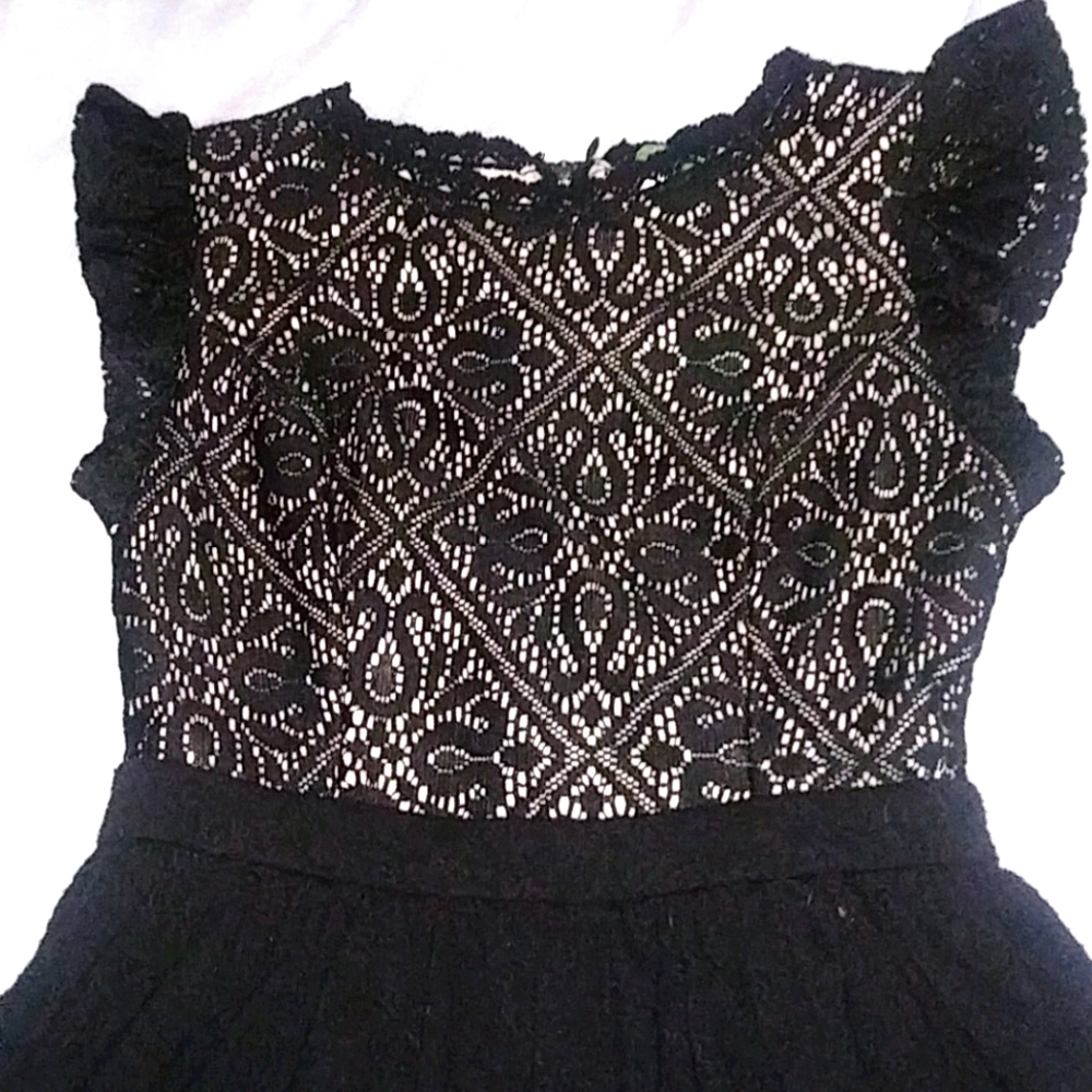Black charcoal Lace dress